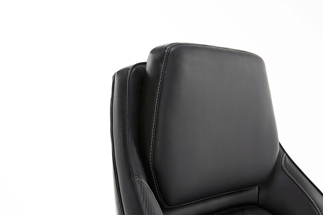 Shaquille O'Neal™ Zephyrus Ergonomic Bonded Leather High-Back Executive Chair, Black