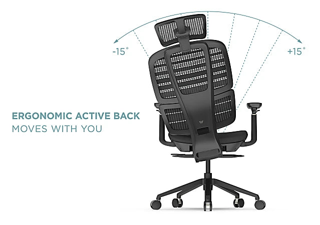 WorkPro® Momentum Ergonomic Mesh/Mesh Active High-Back Chair, Black/Black