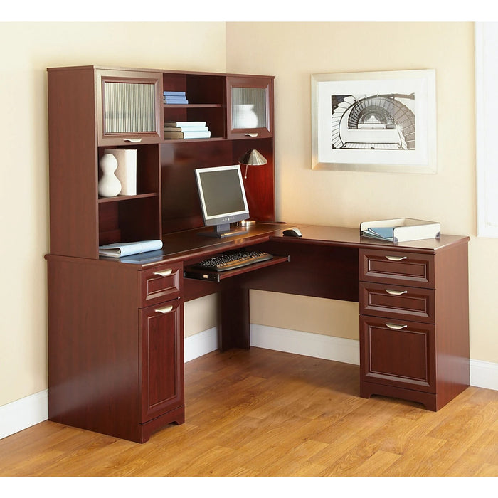 Realspace®, Magellan, 59"W, L-Shape Corner Desk, Classic Cherry