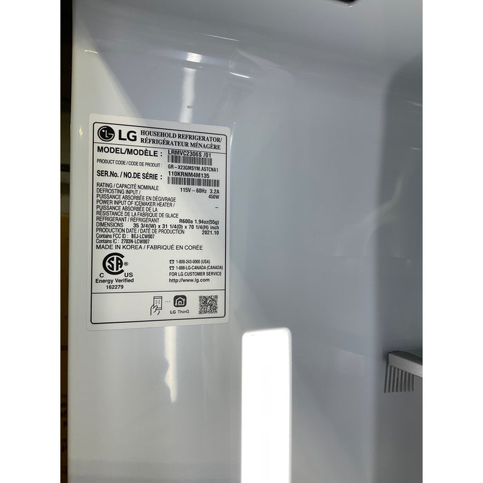 LG, 23 CU FT Smart wi-fi Enabled InstaView™ Door-in-Door® Counter-Depth Refrigerator with Craft Ice™ Maker (LRMVC2306S/01)