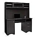 Realspace® Pelingo 56”W Desk with Hutch, Dark Gray