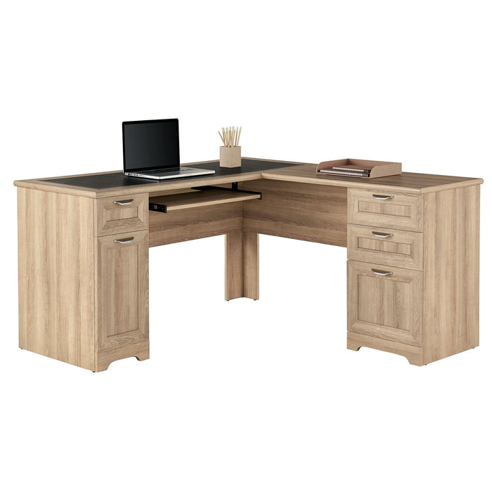 Realspace® Magellan, 59"W, L-Shape Corner Desk, Blonde Ash